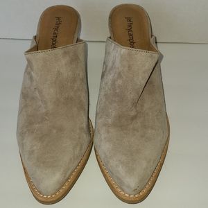 Jeffrey Campbell Beige Suede Mules